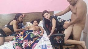 gravida de 09 meses, sem poder transar, chama as amigas para dar o cu para o marido.