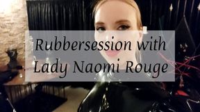 Latex session with rubber slave Tom