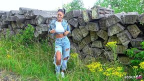 fit and slim german latina christy ley talk to risky outdoor fuck at model job