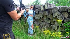 fit and slim german latina christy ley talk to risky outdoor fuck at model job