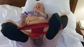 Bear Jerks Off In A Hotel