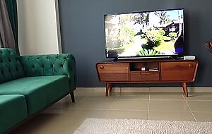 Ghomestory, sweet girl sucked me off on the couch while
