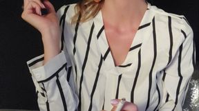 Smoking of three cigarettes