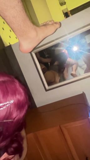 Ts Jesse Montez Sucks a thick cock with cum shot for her Bday.   Clip 2