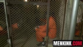 Jeremy Stevens is gangbanged by Hayden Richards and prisoners