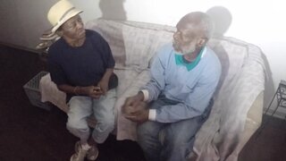 Black Grandapa hard-on sucked by girlfriend &amp; mom ghetto vagina