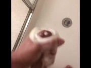 Washing my girl cock