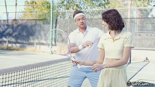 Shrooms Q Takes Break From Tennis Lessons To Ride A Big Cock