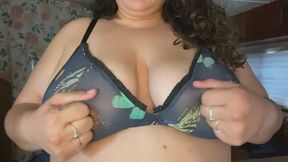 Showing off my new lingerie - Blue Lacey