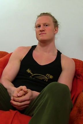 Hot Long Haired Straight Shane Masturbating