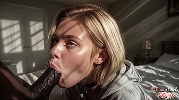 Blonde shakes her tits and tries to seduce her best friend [AI]