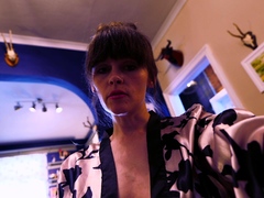 Amateur MILF in sexy stockings masturbates