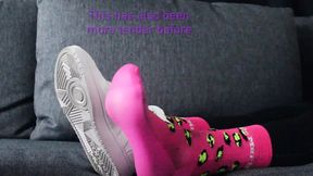 tGoS - 33 days worn pink leopard Dr. Martens socks