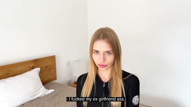 Pissing on pretty slut after rimming