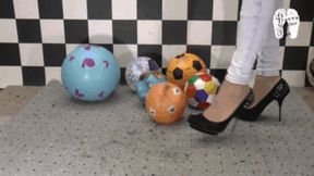Soccer balls under metal Heels 4