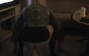 Homemade crossdresser dildoing