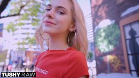 Tushy Raw Anal Blondie Teen has Unforgettable first Bum Sex Experience