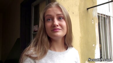 Slender petite Tiffany Tatum gets cast in a Berlin flat with intimate audition scenes
