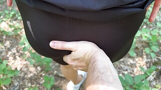 Cum in mouth of Nicky Mist in Park I didn&#039;t swallow cum