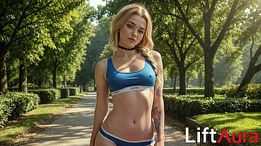 Fit girl with tattoos lost our race and came up with her own punishment. I fucked her tight pussy, and she moaned like a real slut[AI]