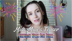 Birthday Week : Day Three