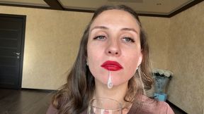 Uvula Spit Close-Up POV