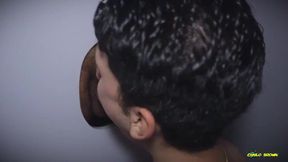 Camilo Brown's Bareback Gloryhole Creampie Choked by Twink Juan Ferrer's Huge Verga
