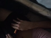 18 years old twink jerk off his big cock after cum on his abs