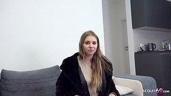 German scout deep ass fucks busty girl at fake model job casting
