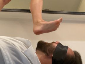 Mistress Blondie – Blue Heels & Barefoot Trampling – Floor Cam