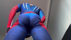 Peter Parker? Horny Spiderman Shoots Webs of Semen