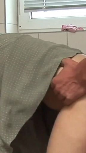 Big muscle cock in sexy milf...toilet sex