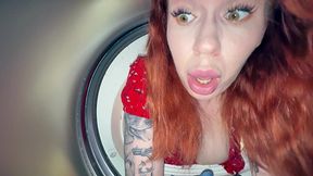 step son fucks step mom stuck in washer - hot creampie finish