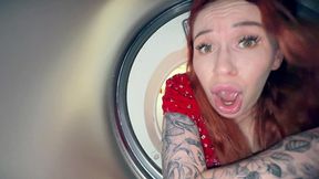 step son fucks step mom stuck in washer - hot creampie finish