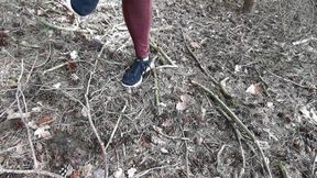 Naked Female Body in the Woods