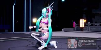 mmd r18  Miku NEON Ninja cnderella sex dance ahegao milf want to fuck hard dildo group boss 3d hentai
