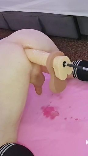 Spectacular moment from &quot;Limp dick DILF Mike ass fucked and squirting with huge dildo on the fucking machine&quot;