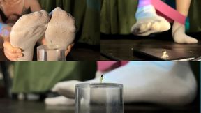 Unaware Sweaty Giantess Workout – Dirty Socks & Size Comparison