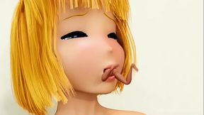 [VORE] Giantess Uses and Swallows Small Woman (Eskoz)