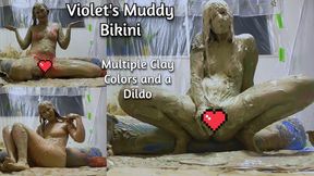 Violet's Muddy Bikini Challenge Front Angle