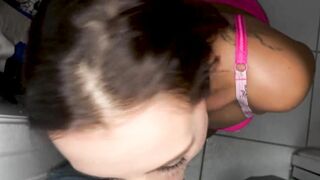 Thin Dark Hair Hoe Ashlynn Taylor behind the Scenes Camera Man point of view Head - UHD 4K