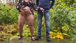 Peeing with my stepmother in nature is pure pleasure