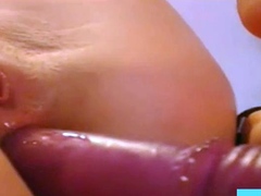 Up-close Anal Play with Dildo and Fingers