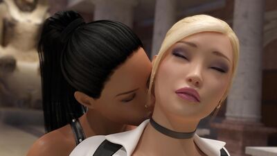 Uniformed 3D animation futa babes having sex in a museum