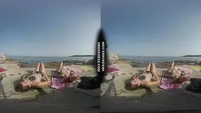 Risky Public Nudity Hot Chicks On Vacation Spray Painting Graffiti Brille & Cherri Also Topless Beach