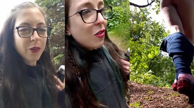 Peeing out in the forest