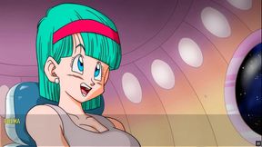 bulma adventure 3 - gallery show [dragon ball hentai game parody] ep.1 risky kuririn handjob while gohan could wake up at any moment