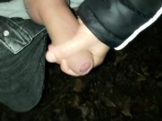 Middle eastern twink cums through a fence - He fucks a fence outdoor !!