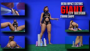 Giant City Takedown - Sahrye - MEGA Giantess - Ass - Crush - SFX - POV