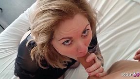 German MILF Gino persuades cheating amateur to fuck